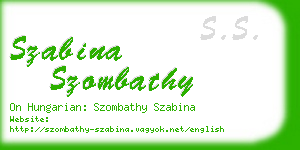 szabina szombathy business card